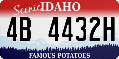 ID license plate 4B4432H