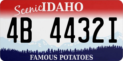 ID license plate 4B4432I