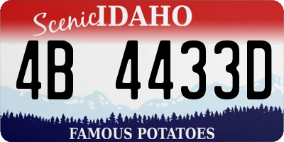ID license plate 4B4433D