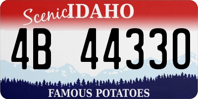 ID license plate 4B4433O