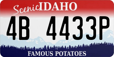 ID license plate 4B4433P