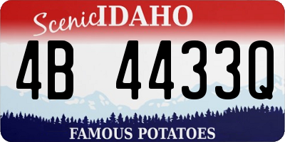 ID license plate 4B4433Q