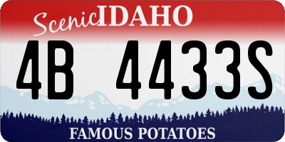 ID license plate 4B4433S