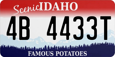 ID license plate 4B4433T