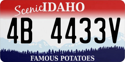 ID license plate 4B4433V
