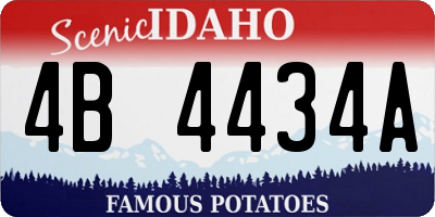 ID license plate 4B4434A