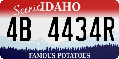 ID license plate 4B4434R