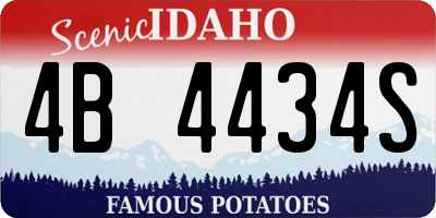ID license plate 4B4434S