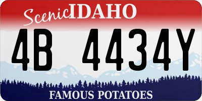 ID license plate 4B4434Y
