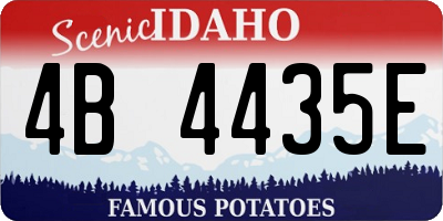 ID license plate 4B4435E