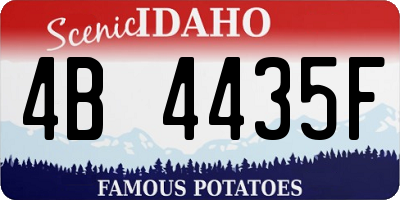 ID license plate 4B4435F