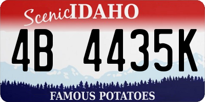 ID license plate 4B4435K