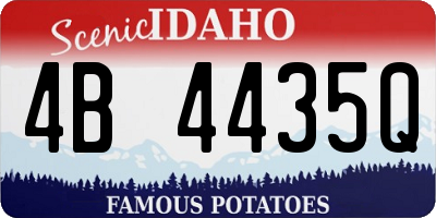 ID license plate 4B4435Q