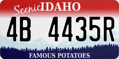 ID license plate 4B4435R