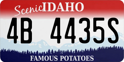 ID license plate 4B4435S