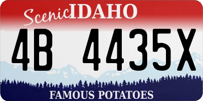 ID license plate 4B4435X