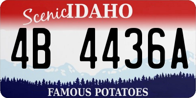 ID license plate 4B4436A