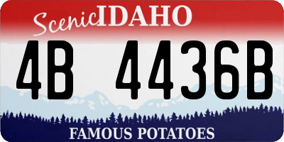 ID license plate 4B4436B
