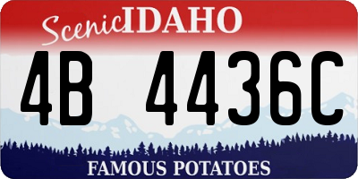 ID license plate 4B4436C