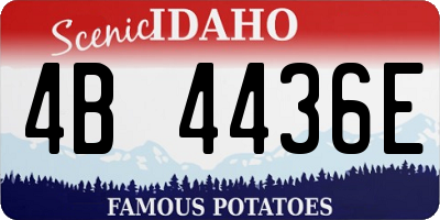 ID license plate 4B4436E