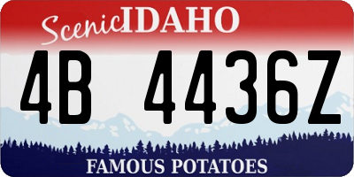ID license plate 4B4436Z