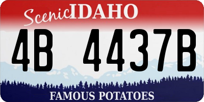 ID license plate 4B4437B