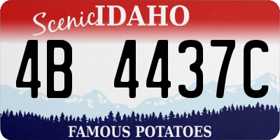 ID license plate 4B4437C