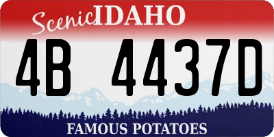 ID license plate 4B4437D