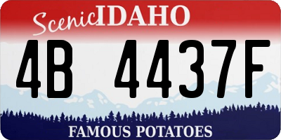 ID license plate 4B4437F