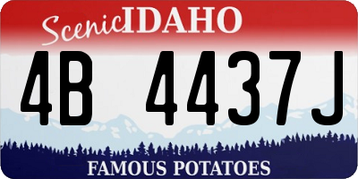 ID license plate 4B4437J