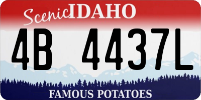 ID license plate 4B4437L