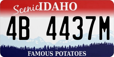 ID license plate 4B4437M