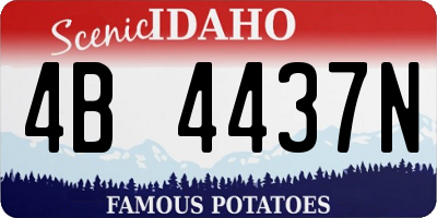 ID license plate 4B4437N