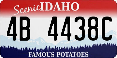 ID license plate 4B4438C
