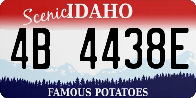 ID license plate 4B4438E