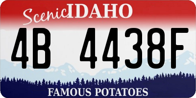 ID license plate 4B4438F