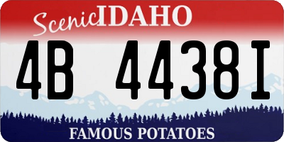 ID license plate 4B4438I