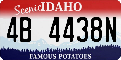 ID license plate 4B4438N