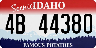 ID license plate 4B4438O