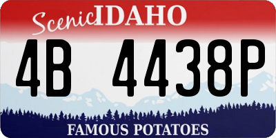 ID license plate 4B4438P