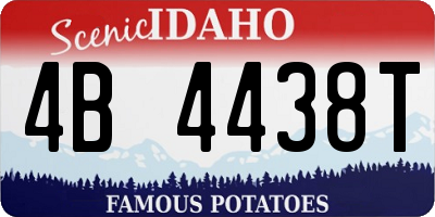 ID license plate 4B4438T