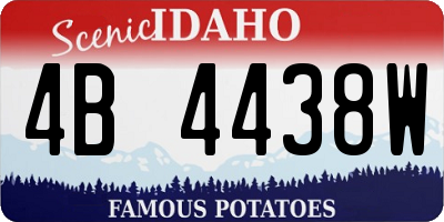 ID license plate 4B4438W