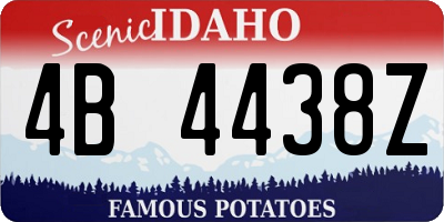 ID license plate 4B4438Z