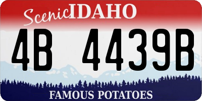 ID license plate 4B4439B