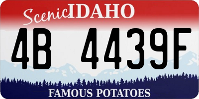 ID license plate 4B4439F