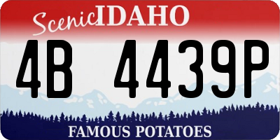 ID license plate 4B4439P