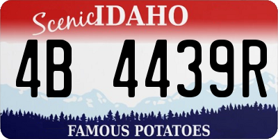 ID license plate 4B4439R