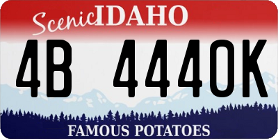 ID license plate 4B4440K