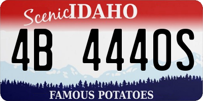 ID license plate 4B4440S