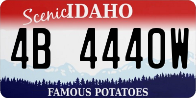 ID license plate 4B4440W